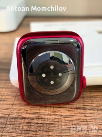Смарт часовник Apple Watch 7 45mm червен 85% батерия , снимка 10 - Смарт гривни - 54805388