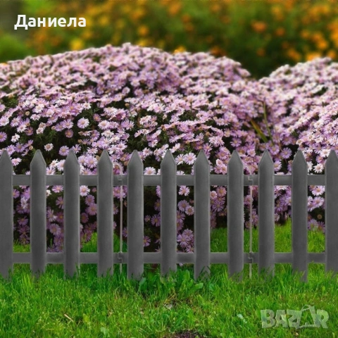 Декоративна градинска ограда 300 см – комплект 10 бр. графитни PVC панели 30x30 см , снимка 9 - Декорация за дома - 54838826