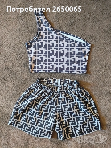 Къси панталонки с потник FENDI/ S/M, снимка 2 - Къси панталони и бермуди - 55160052