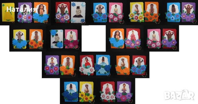 РАЗЛИЧНИ ПРАЗНИЦИ - Ръчно бродирани книгоразделители, магнити, картички и мини гоблени с рамка, снимка 10 - Декорация за дома - 53558715