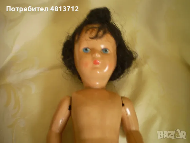 Ретро кукла  Германия,  сини  очи и тъмна коса, снимка 2 - Колекции - 55435729