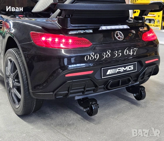 ТОП ЦЕНА!НОВО!Акумулаторна кола Mercedes GTR с МЕКИ ГУМИ,12V батерия,кожена седалка,дистанционно упр, снимка 11 - Детски велосипеди, триколки и коли - 54411072