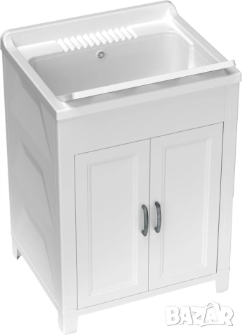 Пластмасов Шкаф с Мивка Adventa 60x50x85 см | Бял, за Двор