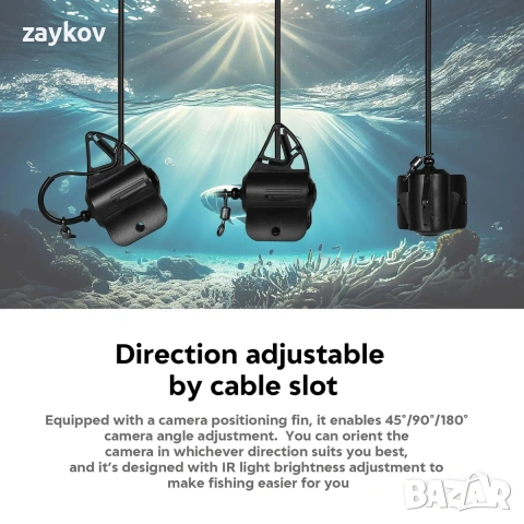 Подводна риболовна камера с 4.3" IPS монитор, 65 фута/20 м кабел, Fish Finder C..., снимка 5 - Камери - 54401478