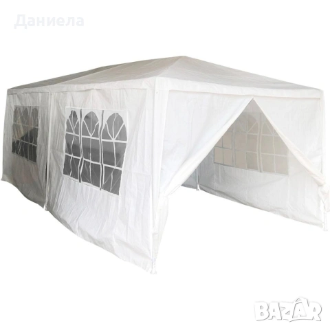 Градинска шатра 3x6 м водоустойчива - Парти палатка с 6 странични панела, прозорци и UV защита, снимка 5 - Градински мебели, декорация  - 54750349