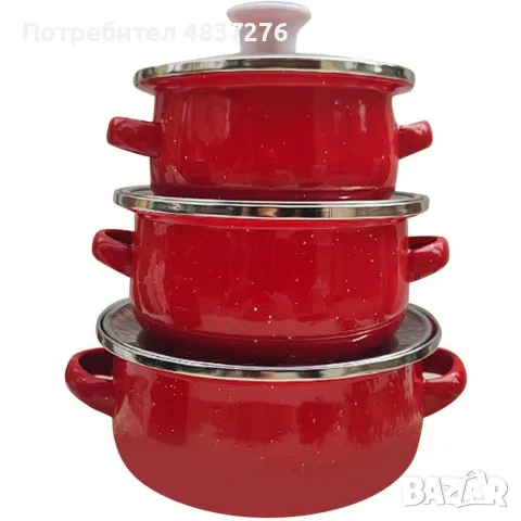 Комплект от 3 тенджери-16,18 и 20 см, снимка 11 - Съдове за готвене - 55509803
