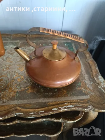 медна кана и чайник , снимка 4 - Антикварни и старинни предмети - 55317503
