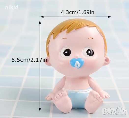 3D бебе фигурка смола гипс момиче момче фигурка украса торта парти gender party разпознаване пола , снимка 4 - Фигурки - 54975296