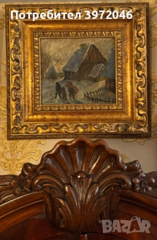 Антикварна картина /1922/ - масло , снимка 5 - Антикварни и старинни предмети - 54579313