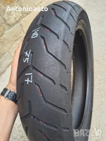 140 75 17 dunlop D408F harley davidson 67V гума чопър гуми мотоциклет, снимка 2 - Гуми и джанти - 55145221