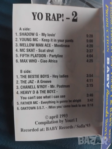 Yo! Rap 2 - compilation by Youri I -аудио касета музика, снимка 2 - Аудио касети - 54092600