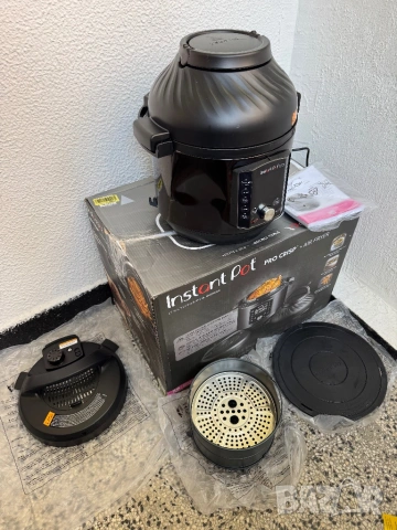 Мултикукър Instant Pot Pro Crisp + Air Fryer 11-в-1: 7.6L, EvenCrisp, 1500W Готвене Под Налягане!, снимка 2 - Мултикукъри - 54357836