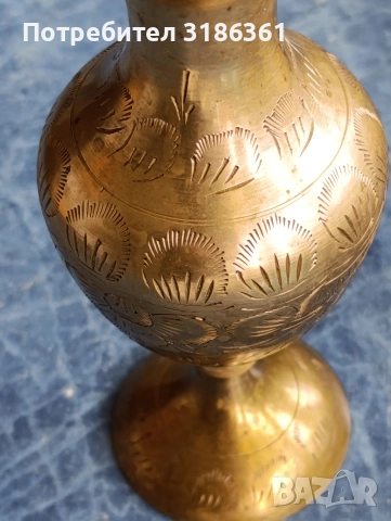 Бронзова ваза ,арт ръчно изработена, гравирана . Договаряне , снимка 2 - Антикварни и старинни предмети - 54013833