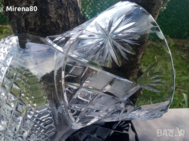 Българска кристална ваза, снимка 7 - Вази - 54133755