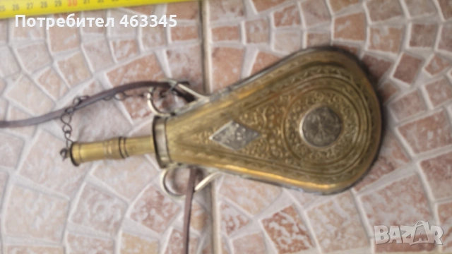 Старинна османска барутница, снимка 2 - Антикварни и старинни предмети - 54555972