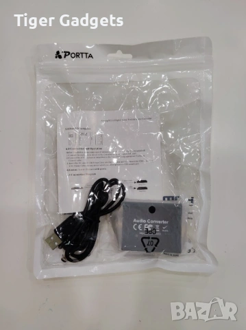 Portta Audio Converter RCA към Digital Coaxial / Toslink – аудио конвертор Stereo LPCM 2.0, снимка 8 - Приемници и антени - 54661489