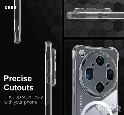 Oppo Find X9 Ultra кейс crystal clear magsafe ударо-устойчив Ново, снимка 2 - Калъфи, кейсове - 54546502