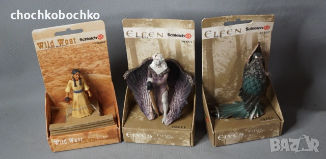 Schleich 3 Фигурки играчки елфи индианка с кукла, снимка 4 - Колекции - 54877187