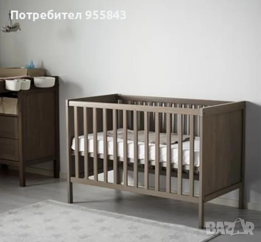 Легло IKEA Sundvik сиво-кафяво