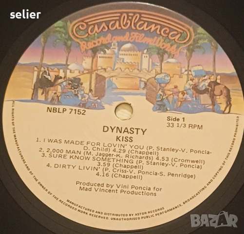 Kiss ‎– Dynasty Издание 🇦🇺 Australia 1979г Състояние на винила:като звук и двете страни са NEAR MI, снимка 5 - Грамофонни плочи - 54140197