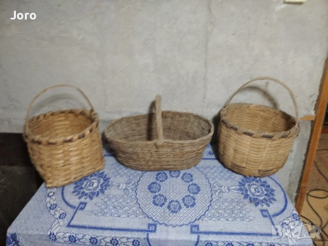 стари плетени кошници, снимка 2 - Антикварни и старинни предмети - 55090009