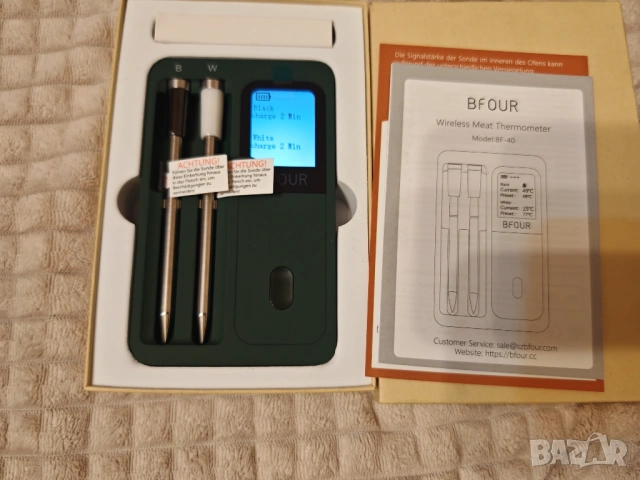 BFOUR BF-40 Wireless Smart термометър за месо и BBQ с 2 сонди, снимка 8 - Друга електроника - 54497017