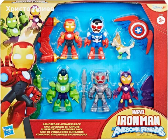  Железният Човек и невероятните му приятели HASBRO Iron man 5 героя с аксесоари, снимка 2 - Фигурки - 55568914