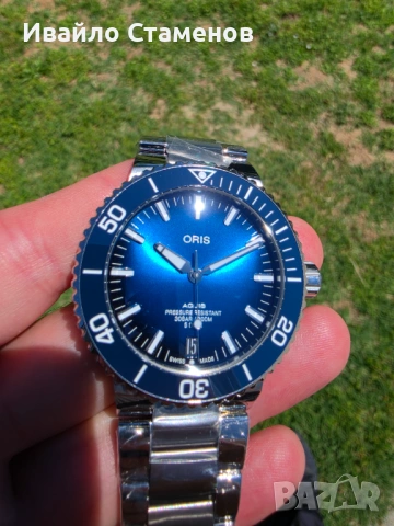 Oris Aguis caliber 400, 43.5mm автоматичен мъжки часовник., снимка 2 - Мъжки - 54689500