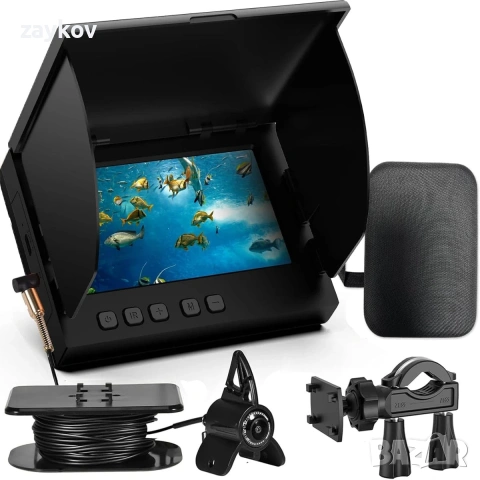 Подводна риболовна камера с 4.3" IPS монитор, 65 фута/20 м кабел, Fish Finder C...