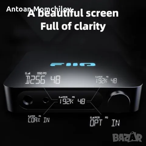 Студиен усилвател за слушалки FiiO Desktop DAC Headphone Amplifier VA дисплей, снимка 6 - Ресийвъри, усилватели, смесителни пултове - 55300309