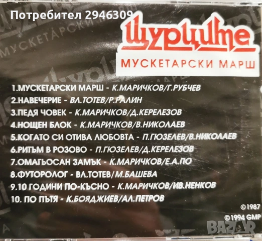 Щурците - Мускетарски марш(1994), снимка 2 - CD дискове - 54490110