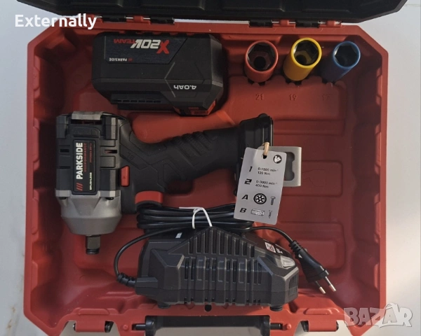 Акумулаторен ударен гайковерт Parkside Performance PPDSSA 20 Li B2 – Brushless – 600 Nm – 20V – нов, снимка 2 - Винтоверти - 55183174