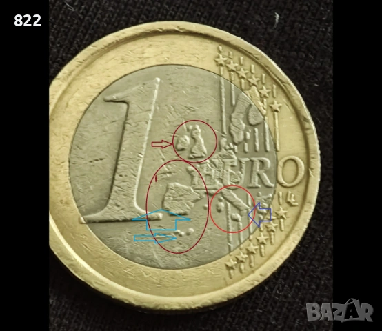 Колекционерска монета от 1€ Италия/2002г.Леонардо да Винчи, снимка 4 - Колекции - 54831713