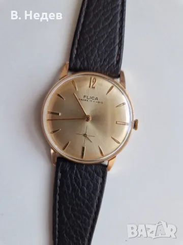 FLICA, 17 jewels, cal. FHF 82, Au 10, Swiss, slim-line, TOP! Буквално нов!