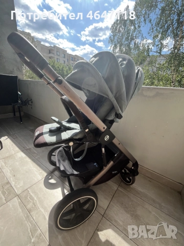 Cybex Balios S Lux + дъждобран + чувал + борд, снимка 3 - Детски колички - 55563463