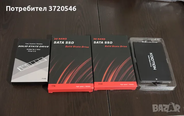 SSD памет 1tb/512gb