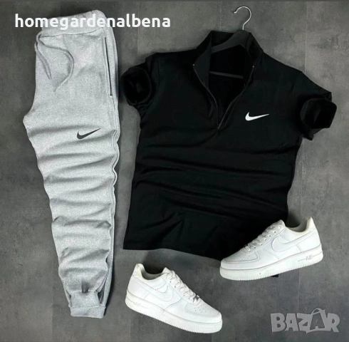 Мъжки комплект Nike – Поло тениска + Панталон! 👕👖🖤, снимка 4 - Спортни дрехи, екипи - 54316629