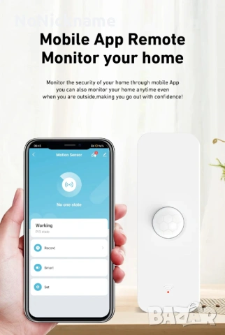 Zigbee PIR Motion Sensor Tuya, Smart Life, PIR сензор за движение Smart Home, снимка 4 - Друга електроника - 54541363