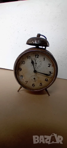Стар немски здрав будилник "Юхангс", снимка 2 - Антикварни и старинни предмети - 54266406