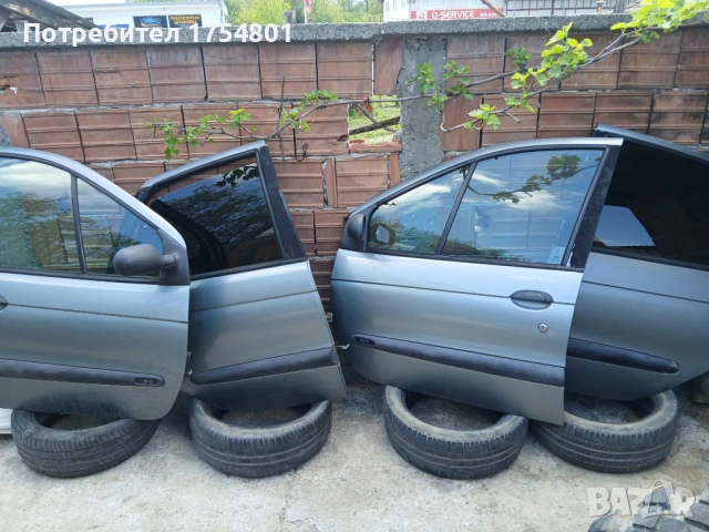 Врати за Renault Scenic 1 - Сив металик - На части, снимка 5 - Части - 54477590