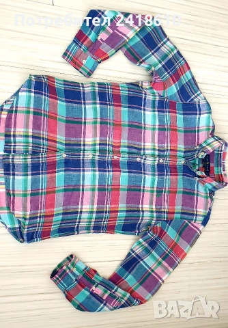 POLO Ralph Lauren Len/ Лен Slim Fit Mens Size S  ОРИГИНАЛ! Мъжка Ленена Риза., снимка 9 - Ризи - 54465315