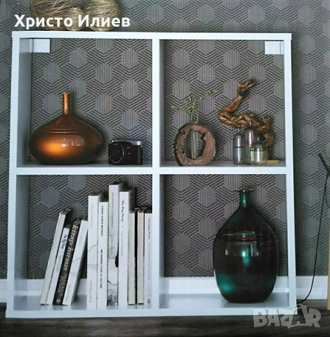 Етажерка с 4 рафта квадрат 72 x 72 x 30 см Шкаф, снимка 2 - Етажерки - 54613463