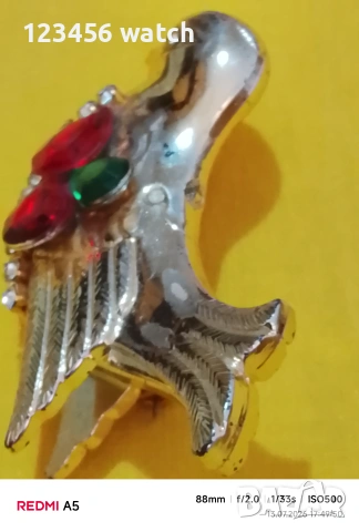 Красива позлатан брошка, снимка 4 - Други - 55266071