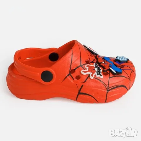 Детски червени сабо spiderman за момчета лято_1261168, снимка 2 - Детски сандали и чехли - 55389295