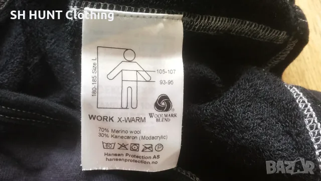 HANSEN PROTECTION Product by Aclima 70% Merino Wool razmer L термо блуза 70% Мерино вълна - 2818, снимка 9 - Блузи - 55631715