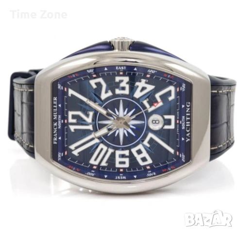 Franck Muller Vanguard Yachting 45mm Steel Blue Dial Swiss Movement Automatic Различни Варианти, снимка 4 - Мъжки - 54059527