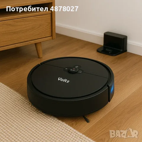 Прахосмукачка робот с моп Voltz, 3 в 1, 2000PA, 4400mAh, до 200 кв. м., Wi-Fi, снимка 5 - Прахосмукачки - 55674147