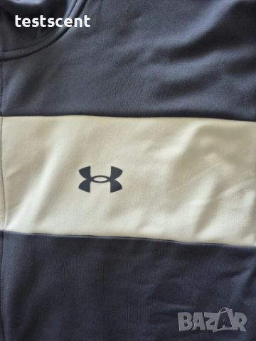 Яке Мъже TWISTER JACKET Under Armour Full Zip Jacket XL - Синьо/Бяло - Оригинално Спортно Горнище, снимка 4 - Спортни дрехи, екипи - 54825097