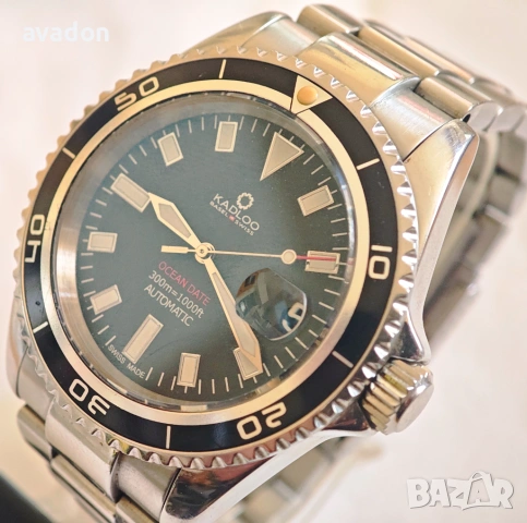 KADLOO Basel Swiss OCEN DATE automatic eta sapphire wr 300m, снимка 2 - Мъжки - 54916820