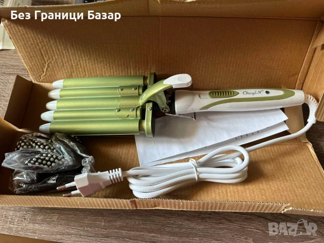 Нова 84W Електрическа маша 5 цилиндъра за плажни вълни с ръкавица за жени коса прическа